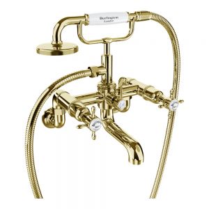 Burlington Guild Gold Wall Mounted Bath Shower Mixer Tap