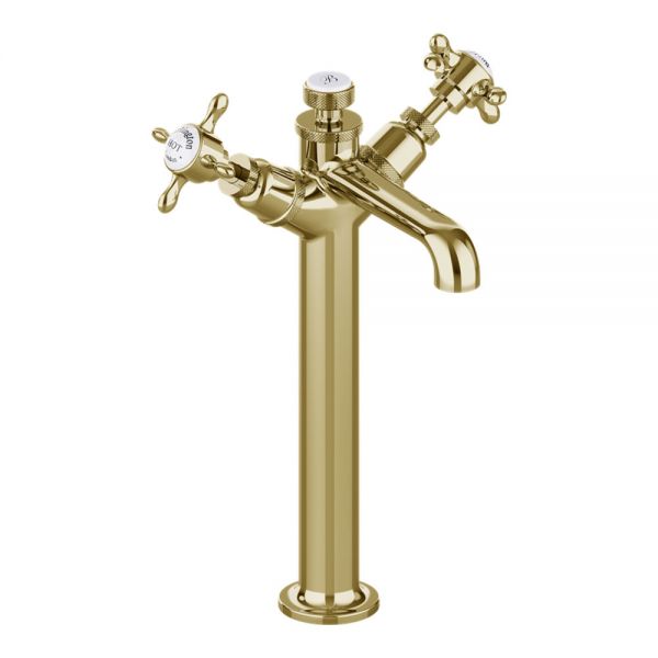 Burlington Guild Gold Tall Basin Mixer Tap