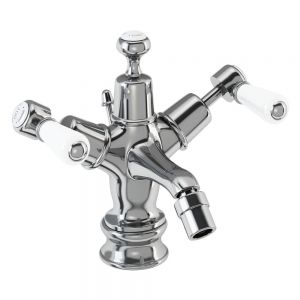 Burlington Kensington Regent Chrome Mono Bidet Mixer Tap with Pop Up Waste