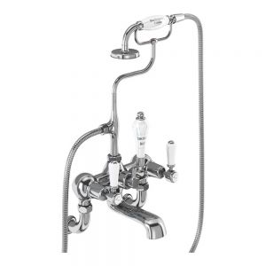 Burlington Kensington Chrome Wall Mounted Bath Shower Mixer Tap