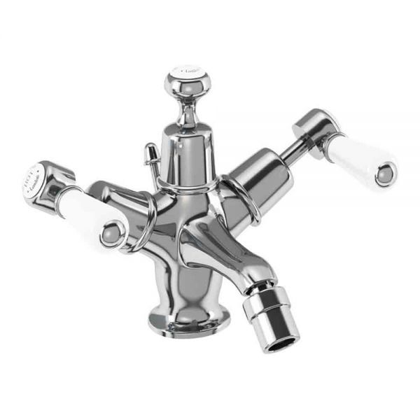 Burlington Kensington Chrome Mono Bidet Mixer Tap with Pop Up Waste