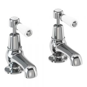 Burlington Kensington Cloakroom Chrome Basin Pillar Taps