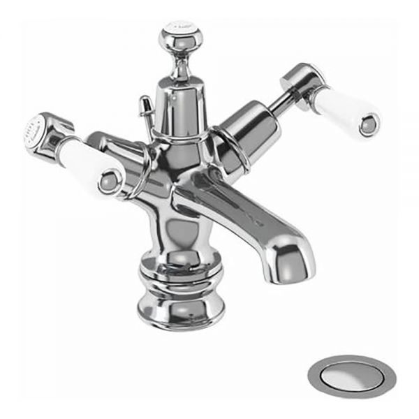 Burlington Kensington Regent Chrome Mono Basin Mixer Tap with Pop Up Waste