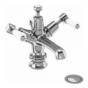 Burlington Kensington Regent Chrome Mono Basin Mixer Tap with Pop Up Waste