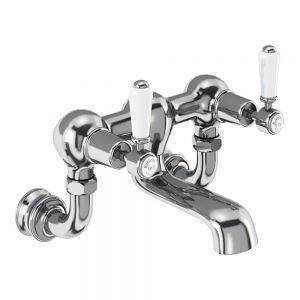 Burlington Kensington Regent Chrome Wall Mounted Bath Filler Tap