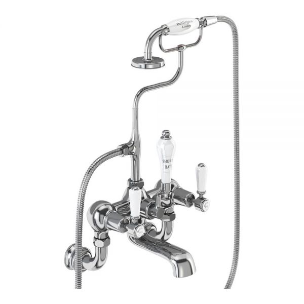 Burlington Kensington Regent Chrome Wall Mounted Bath Shower Mixer Tap