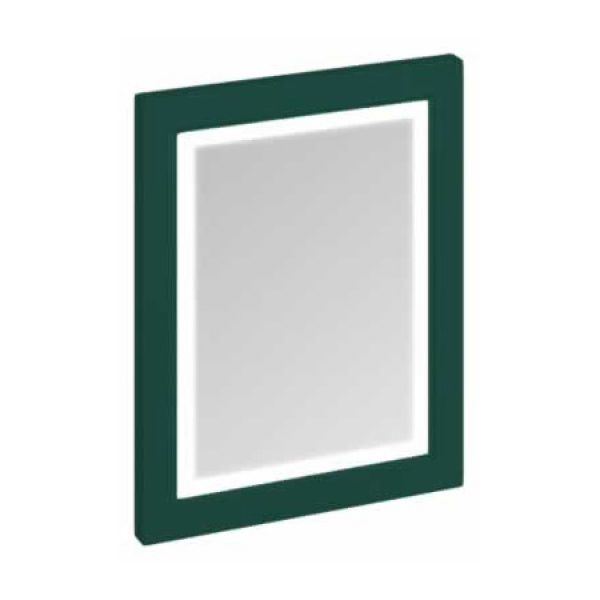 Burlington Matt Green Traditional Illuminated LED Bathroom Mirror 600  x 750mm