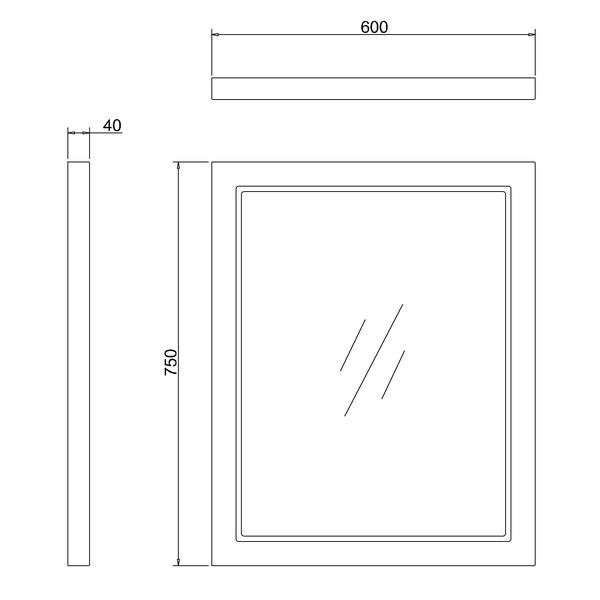 Burlington Matt Green Traditional Framed Bathroom Mirror 600  x 750mm #2