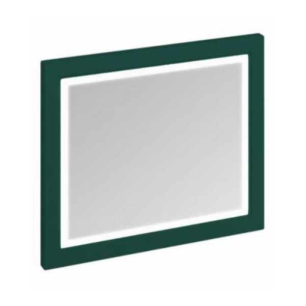 Burlington Matt Green Traditional Illuminated LED Bathroom Mirror 900  x 750mm