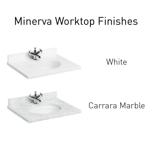 Burlington 650 Matt White Freestanding 2 Door Curved Vanity Unit and Minerva Basin #3