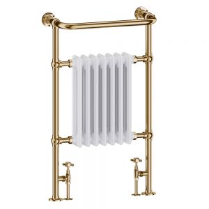 Burlington Trafalgar Gold Traditional Towel Radiator 640 x 950 R1GOLD