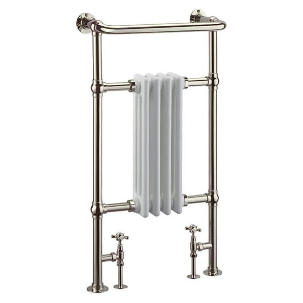 Burlington Bloomsbury Nickel Traditional Towel Radiator 500 x 950 R2NKL