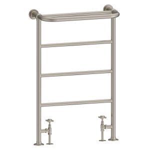 Burlington Berkeley Brushed Nickel Traditional Towel Radiator 640 x 970 R4BNKL