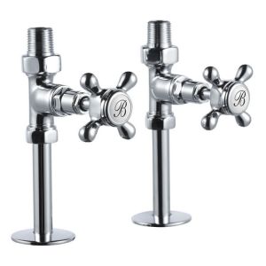 Burlington Traditional Chrome Straight Manual Radiator Valves