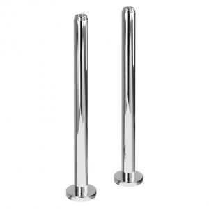 Burlington Riviera Chrome Round Stand Pipes RIV15 CHR