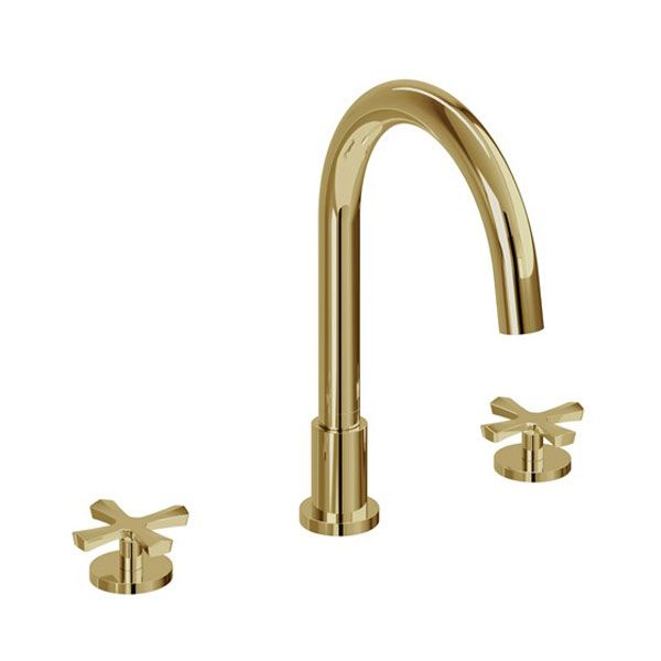 Burlington Riviera Gold Deck Mounted 3 Hole Bath Filler Tap