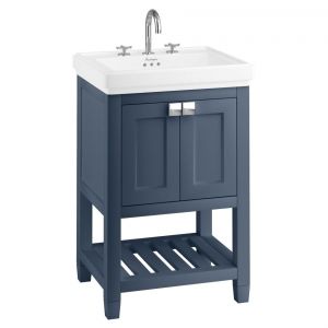 Burlington Riviera 580 Blue Freestanding Vanity Unit and Basin