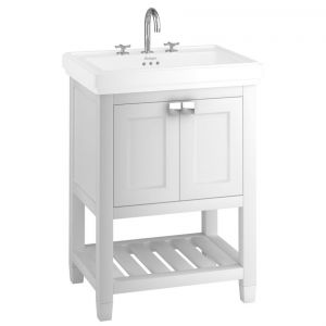 Burlington Riviera 650 Matt White Freestanding Vanity Unit and Basin