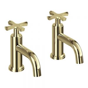 Burlington Riviera Gold Basin Pillar Taps