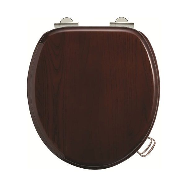Burlington Mahogany Wooden Soft Close Toilet Seat