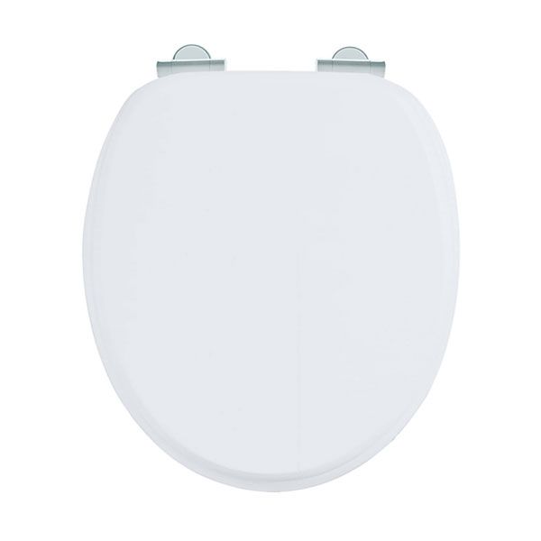 Burlington Matt White Wooden Soft Close Toilet Seat