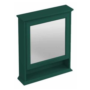 Burlington Matt Green Single Door Mirrored Bathroom Cabinet 600 x 750mm