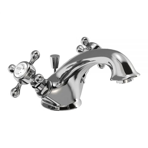 Burlington Stafford Chrome Mono Basin Mixer Tap with Pop Up Waste