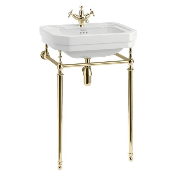 Burlington Victorian 560mm Rectangular Basin and Gold Washstand B2