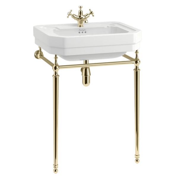 Burlington Victorian 610mm Rectangular Basin and Gold Washstand B3