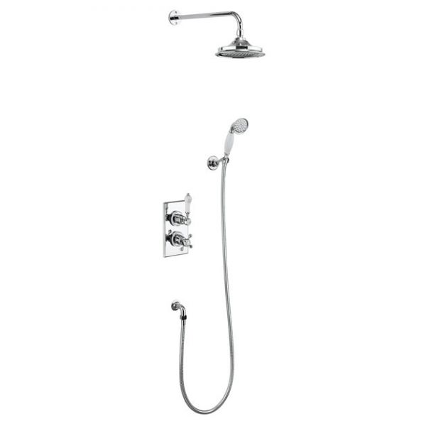 Burlington Trent Thermostatic Dual Function Shower Valve with 6 inch Shower Head and Handset