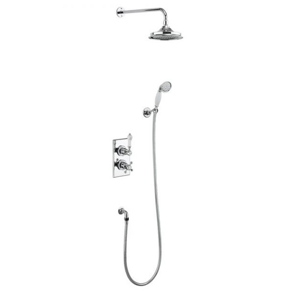 Burlington Trent Thermostatic Dual Function Shower Valve with 12 inch Shower Head and Handset