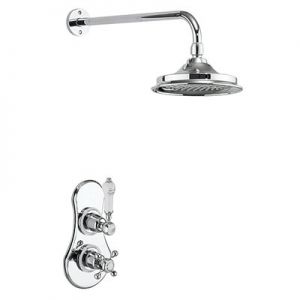Burlington Severn Thermostatic Single Outlet Shower Valve and 6 inch Shower Head