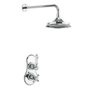 Burlington Severn Thermostatic Single Outlet Shower Valve and 9 inch Shower Head