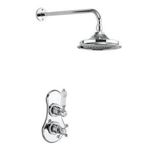 Burlington Severn Thermostatic Single Outlet Shower Valve and 12 inch Shower Head