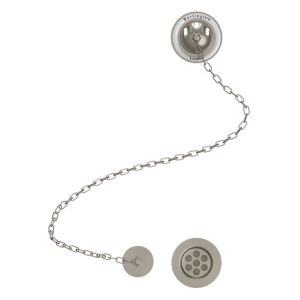 Burlington Brushed Nickel Plug and Chain Bath Waste W3 BNKL