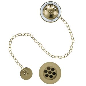 Burlington Gold Plug and Chain Bath Waste W3 GOLD