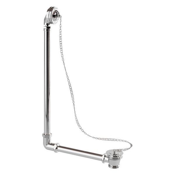 Burlington Chrome Exposed Plug and Chain Bath Waste W4