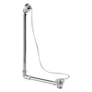 Burlington Chrome Exposed Plug and Chain Bath Waste W4