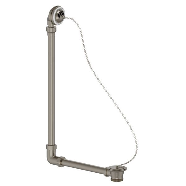 Burlington Brushed Nickel Exposed Plug and Chain Bath Waste W4 BNKL
