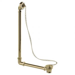 Burlington Gold Exposed Plug and Chain Bath Waste W4 GOLD