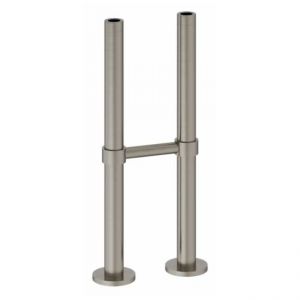 Burlington Brushed Nickel Stand Pipes with Horizontal Support Bar W7 BNKL