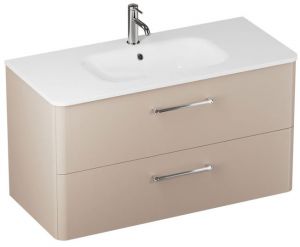 Britton Camberwell 1000mm Matt Beige Wall Hung Vanity Unit and Basin