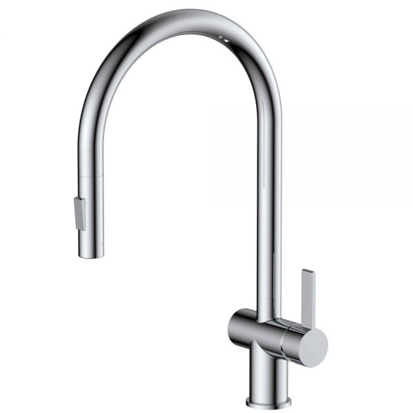 JTP VOS Chrome Pull Out Kitchen Mixer Tap