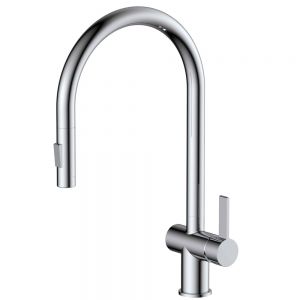 JTP VOS Chrome Pull Out Kitchen Mixer Tap