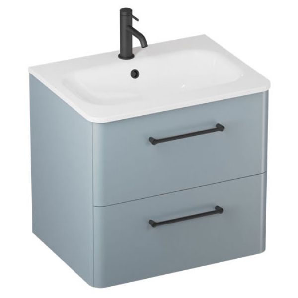 Britton Camberwell 800mm Matt Blue Wall Hung Vanity Unit and Basin #3