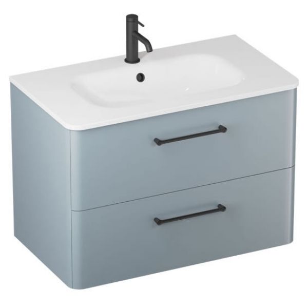 Britton Camberwell 600mm Matt Blue Wall Hung Vanity Unit and Basin #3