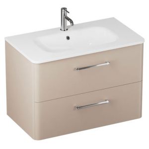 Britton Camberwell 800mm Matt Beige Wall Hung Vanity Unit and Basin