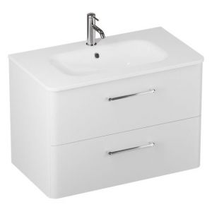 Britton Camberwell 800mm Matt White Wall Hung Vanity Unit and Basin