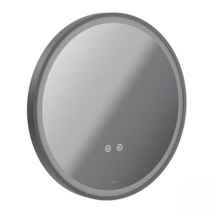 Vado Cameo Pewter 500mm Illuminated Round Bathroom Mirror