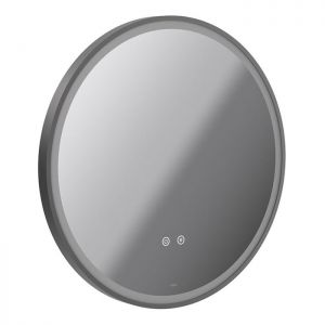 Vado Cameo Pewter 600mm Illuminated Round Bathroom Mirror
